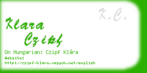 klara czipf business card